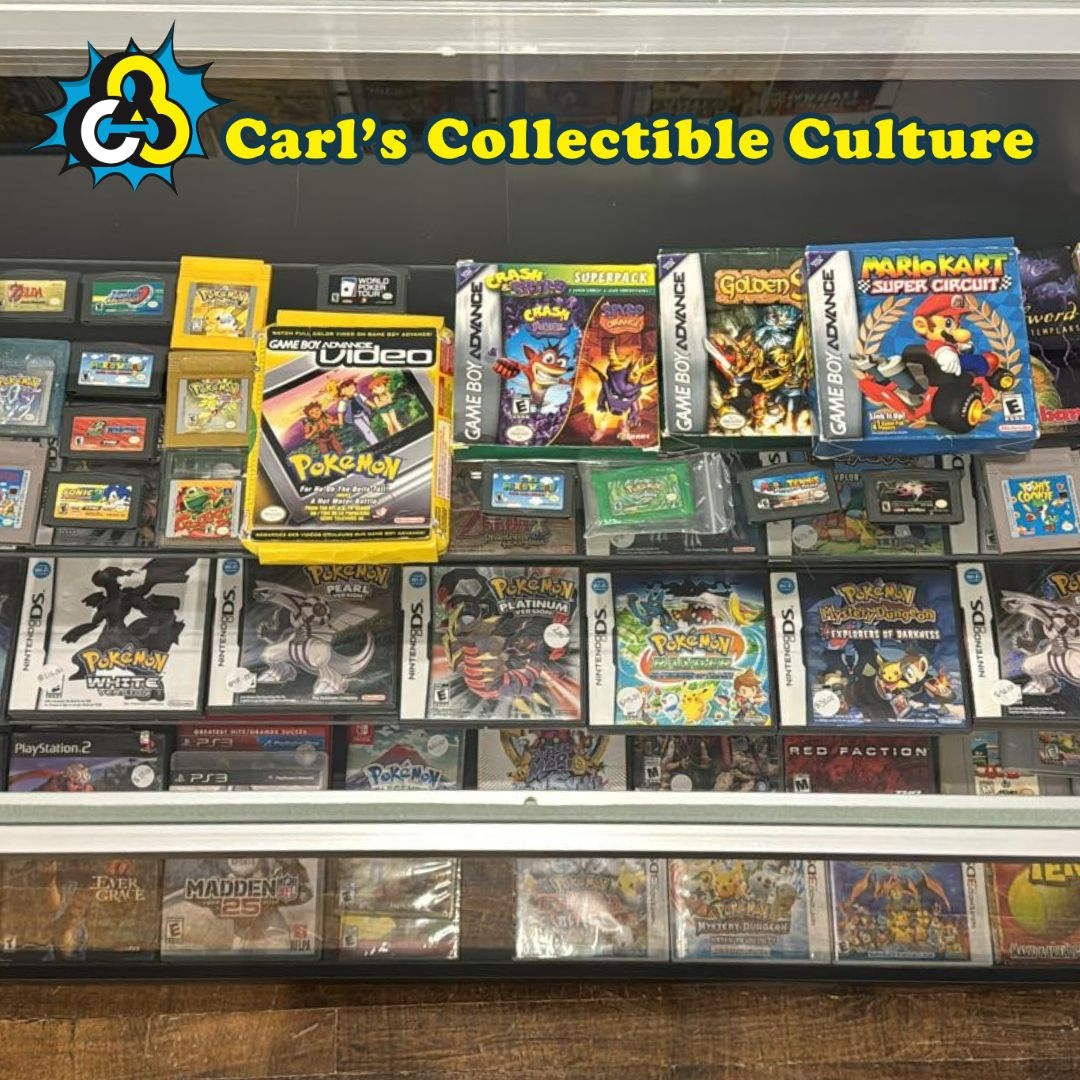 🎮 Level up your gaming collection! Carl's Collectible Culture has all the classics and latest releases waiting for you at 61 Mississaga Street in Downtown Orillia. Come by today and discover your next gaming adventure!
#videogames #Orillia #gaming #C3TCG #CarlsCollectibleCulture