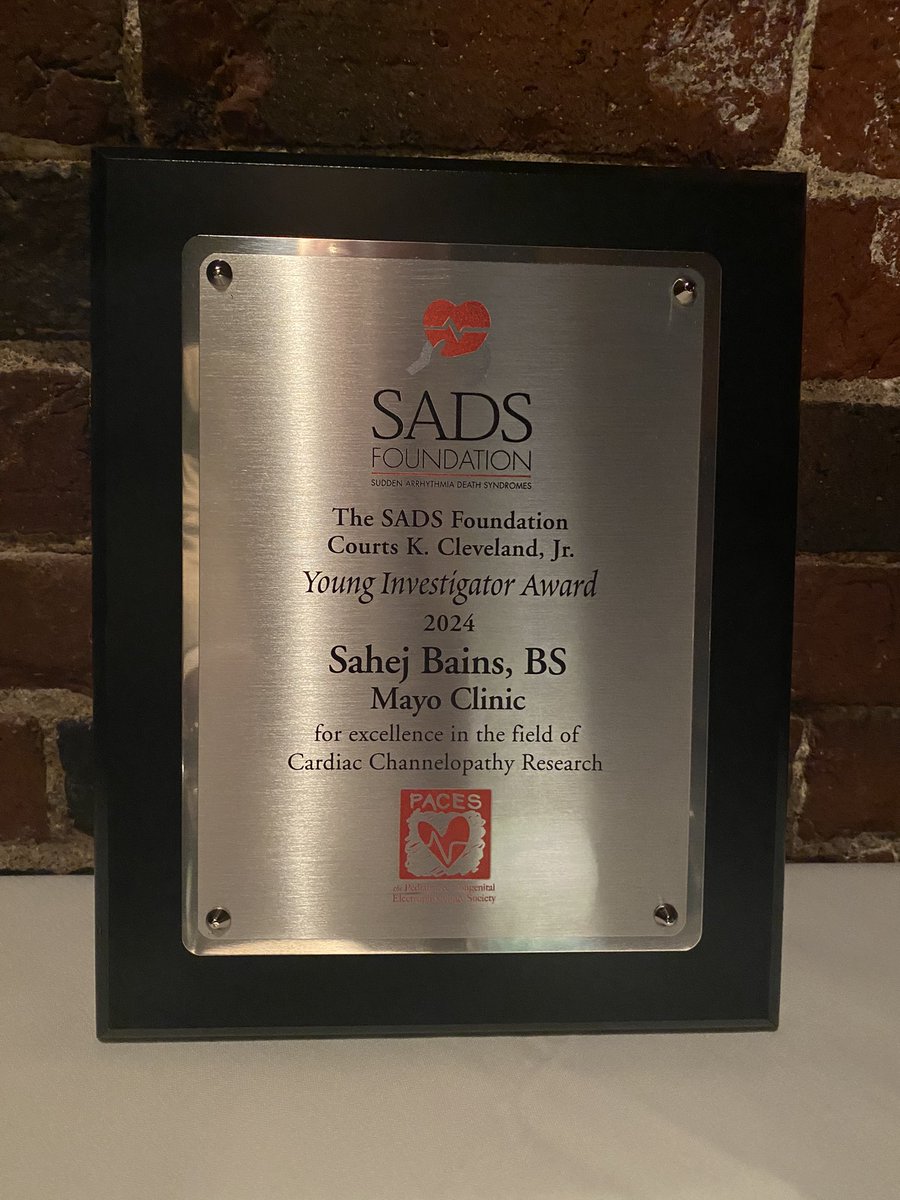 So proud of @sahejbains. She has made us @MayoClinicSOM @MayoGradSchool look good! Won the @HRSonline YIA in 2022 for our @MayoClinic #gene #therapy for LQT2 disease in the dish work & now the @SADSFoundation #HRS2024 YIA winner for our gene therapy in LQT1 rabbits w/ @OdeningLab