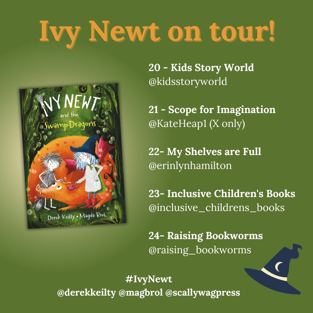 Next week #IvyNewt is going on tour! 🧙🏻‍♀️🧹 We'll be visiting: ✨ @kidsstoryworld ✨ @KateHeap1 ✨ @erinlynhamilton ✨ Inclusive Children's Books (Instagram) ✨ Raising Bookworms (Instagram) In the meantime, check out our free games & resources! scallywagpress.com/resources.html… #mgbooks