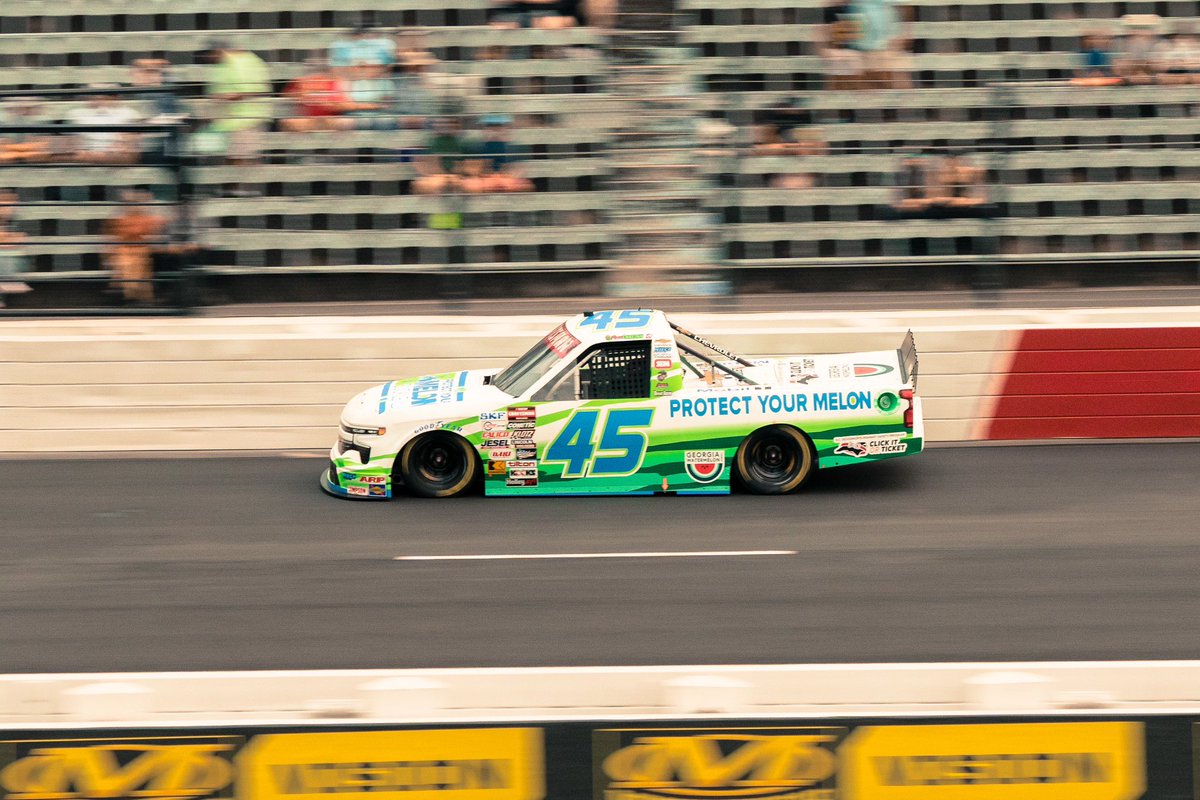 Bummed qualifying got rained out but we’ll start our #ProtectYourMelon #ClickItOrTicket truck P3! We have a good shot to grab back-to-back wins, thank you #NCGHSP and @ga_watermelon for letting me have some fun before the Cup race tomorrow.