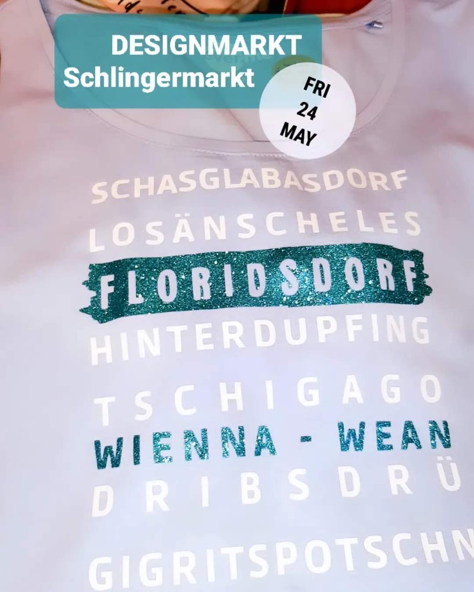 Nächste Woche Freitag, am 24.5. gibts von 15-21 Uhr den Designmarkt am #Schlingermarkt nur 5 Gehminuten von der U6 Floridsdorf! 
#Wien 

📷 GB*

#madewithlove
#Wien #Wienermärkte