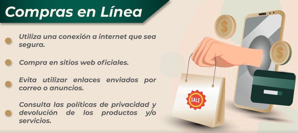 Conoce y comparte la siguiente información, para realizar compras en línea seguras.