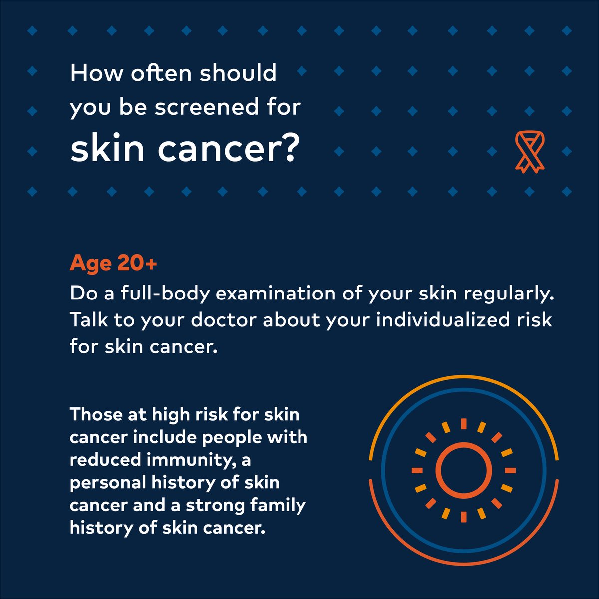 Do you have 10 to 20 minutes to spare? That's all you need for a full-body skin self-exam — one of the best ways to catch skin cancer early, when it’s most treatable. Take care of your skin with these screening guidelines. Find a primary care physician: bit.ly/4540BXP
