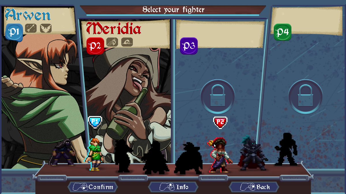 ShieldStr1ke's tweet photo. Here are some screenshots from Shield Strike!

Did you like that big skull boss? Haha, he is eager to slice you all!! 💀

Wishlist: https://t.co/h7CUC7d4YU

#ShieldStrike #pixelart #ドット絵 #fightinggames #fgc https://t.co/XLJQez6UhD