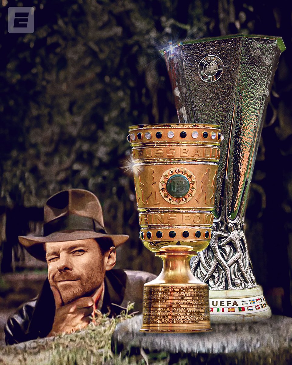 ✅ Bundesliga ⏳ DFB-Pokal ⏳ Europa League Two more to go for Xabi Alonso and Leverkusen 🍿
