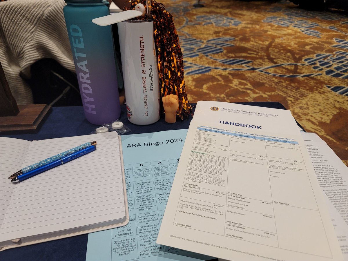 HQuinnLocal37's tweet image. 66 of your @EdPubTeachers colleagues are using their long wknd to represent nearly 7000 members to do the business of the @albertateachers Association at the 107 Annual Representative Assembly.
#ARA2024
#Solidarity
#StrongerTogetherDemandBetter
#WeAreATA