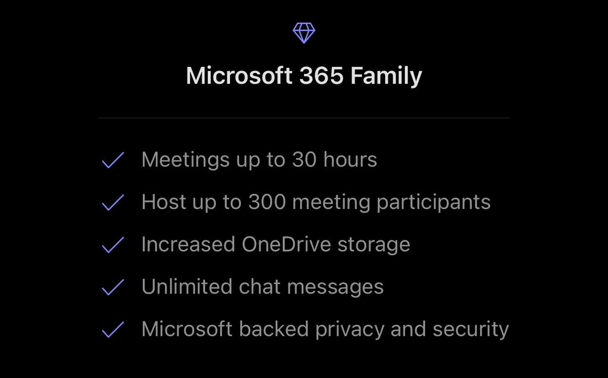 Stefan Irby (@stefan_irby) on Twitter photo What’s your favorite perk of an <a href="/Microsoft365/">Microsoft 365</a> personal or family subscription? Mine is definitely the increased <a href="/onedrive/">OneDrive</a> storage and no time limit <a href="/MicrosoftTeams/">Microsoft Teams</a> meetings. What’s your favorite perk of an <a href="/Microsoft365/">Microsoft 365</a> personal or family subscription? Mine is definitely the increased <a href="/onedrive/">OneDrive</a> storage and no time limit <a href="/MicrosoftTeams/">Microsoft Teams</a> meetings.