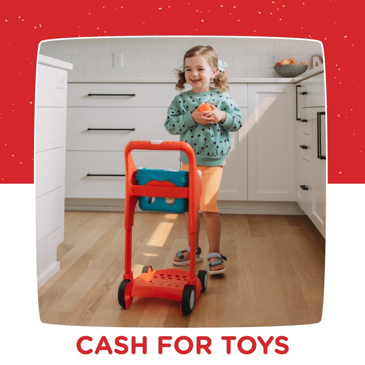 We buy a wide variety of kids' indoor and outdoor toys for all ages! Get paid cash for the gently used toys that you're ready to part with. #OnceUponAChild #CashForToys