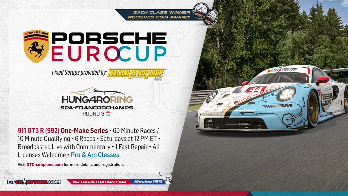We are LIVE in 10 minutes for Round 3 of the Porsche EuroCup! Come watch and enjoy the sultry sounds of the 992 Porsche and some great racing.
youtube.com/live/jnDYdVBhS…