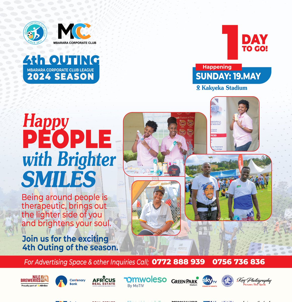 #4THOUTING_COUNTDOWN 
Let's be at Kakyeka Stadium this Beautiful Sunday and Share those Brighter Smiles from Happy People.
It's always therapeutic to be aroujd happy people. 
#NBLMCCSeason24 
#MCC4THOUTING