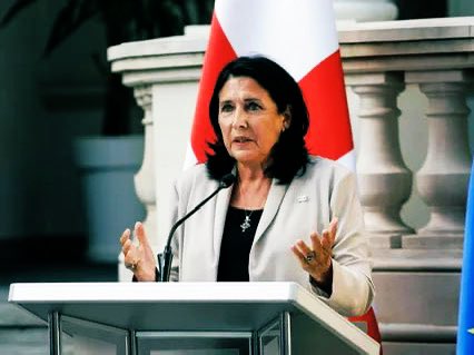 🇬🇪 President of Georgia Salome Zourabichvili has vetoed the parliament-approved bill on 'foreign agents.'