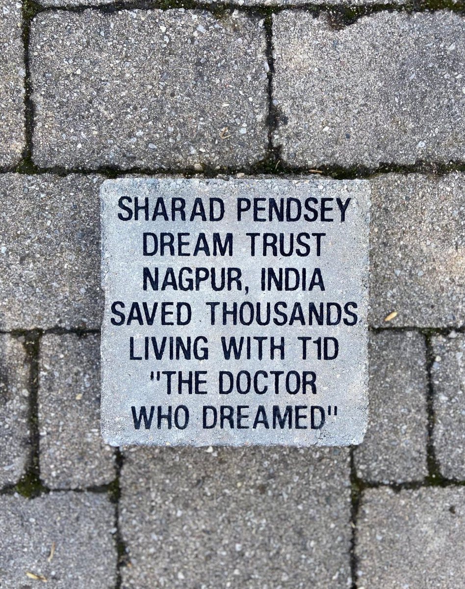 A brick in honour of a legend to be laid at @BantingHouse on World Diabetes Day. Happy 70th birthday Dr Pendsey ❤️ #diabetes #t1d #insulin4all