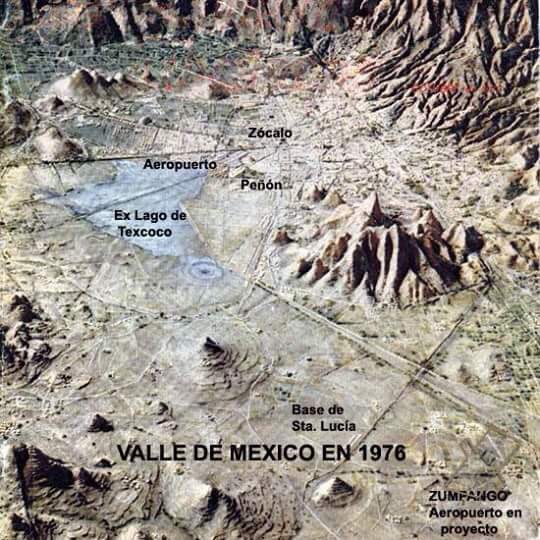 CRÓNICA DE UN ECOCIDIO. Comparativa de los lagos de la Cuenca de México entre el siglo XVI y el año de 1976. Prácticamente estos cuerpos de agua han desaparecido… #CDMX