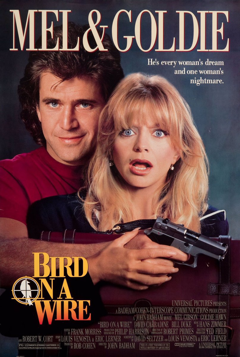 🎬MOVIE HISTORY: 34 years ago today, May 18, 1990, the movie 'Bird on a Wire' opened in theaters!

#MelGibson #GoldieHawn #DavidCarradine #BillDuke #StephenTobolowsky #JoanSeverence #JeffCorey #JohnBadham