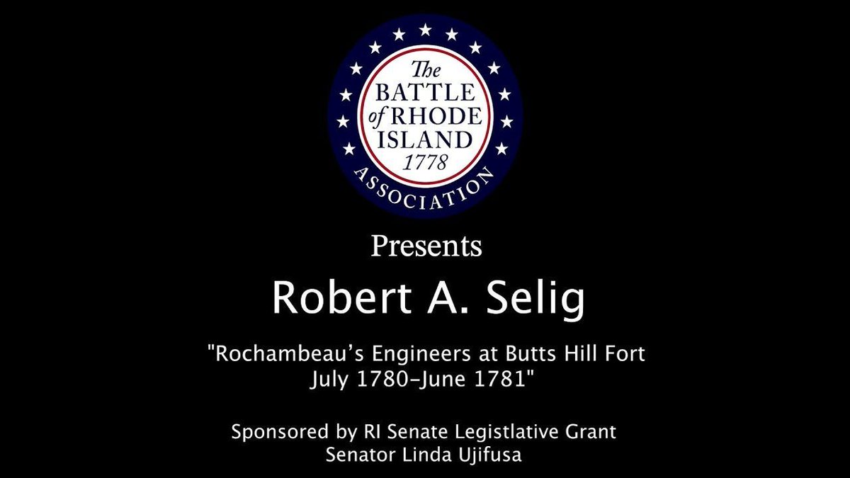Rev250 resource of the day — Video of lecture by Dr. Robert A. Selig on “Rochambeau’s Engineers at Butts Hill Fort” in Rhode Island in 1780 & 1781: buff.ly/3UK7icM