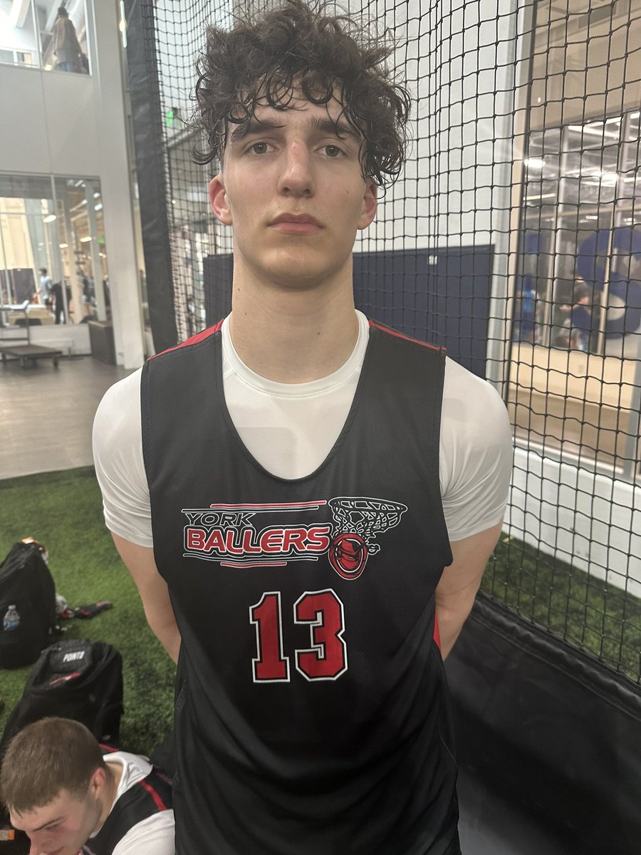 Ben Rill (@Ben_Rill) of @yorkballers is a strong big man that has good hands in the post on the catch and on the glass. Tough finisher around the rim with good footwork. Protects the paint at a high level, blocked one shot onto the next court.