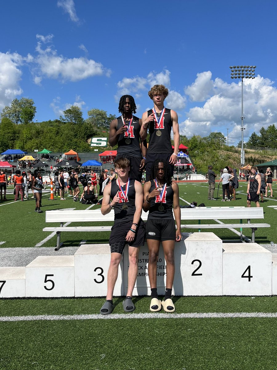 Hickory High School Track & Field (@hsd_trackfield) on Twitter photo 🚨 GOLD MEDAL ALERT - Congrats to our boys’ 4 x 100 who ran a fabulous run to take the gold with a big time run of 42.72!!! Sebastian, Jamal, Luke, and Keenan were on 🔥🔥!! Way to go, men!! <a href="/HSD_Athletics/">HSD Athletics</a> <a href="/BobGreenburg/">Bob Greenburg</a> <a href="/PennTrackXC/">MileSplit Pennsylvania</a> 🚨 GOLD MEDAL ALERT - Congrats to our boys’ 4 x 100 who ran a fabulous run to take the gold with a big time run of 42.72!!! Sebastian, Jamal, Luke, and Keenan were on 🔥🔥!! Way to go, men!! <a href="/HSD_Athletics/">HSD Athletics</a> <a href="/BobGreenburg/">Bob Greenburg</a> <a href="/PennTrackXC/">MileSplit Pennsylvania</a>