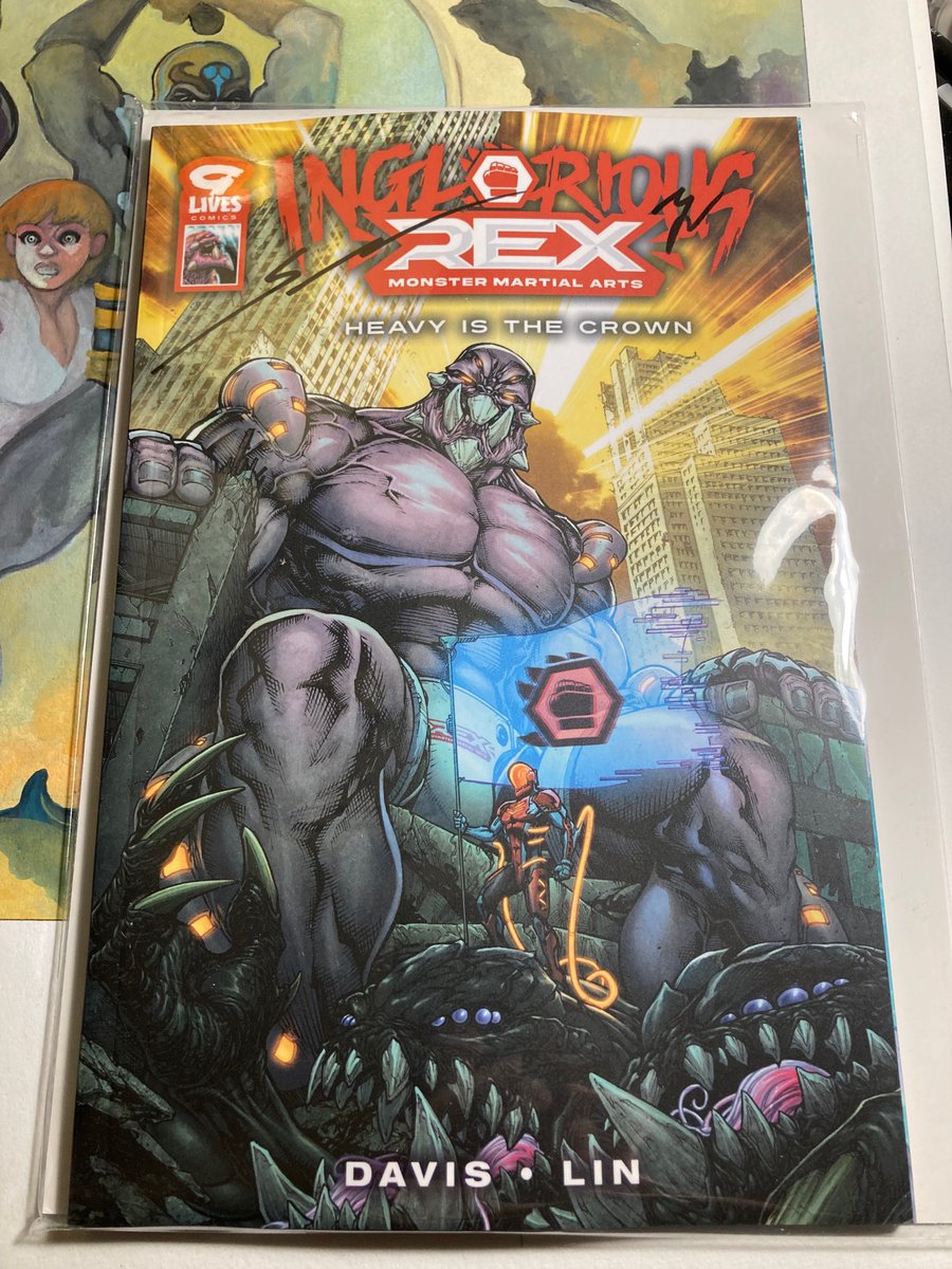 Getting this cover was an easy choice. One of the most iconic covers to come out of #Comicsgate and (as a #kaiju fan) perfectly captures the full promise of the premise. Looking forward to reading the latest chapter of Inglorious Rex from 9Lives Comics. @shanedavisart @linyanzi