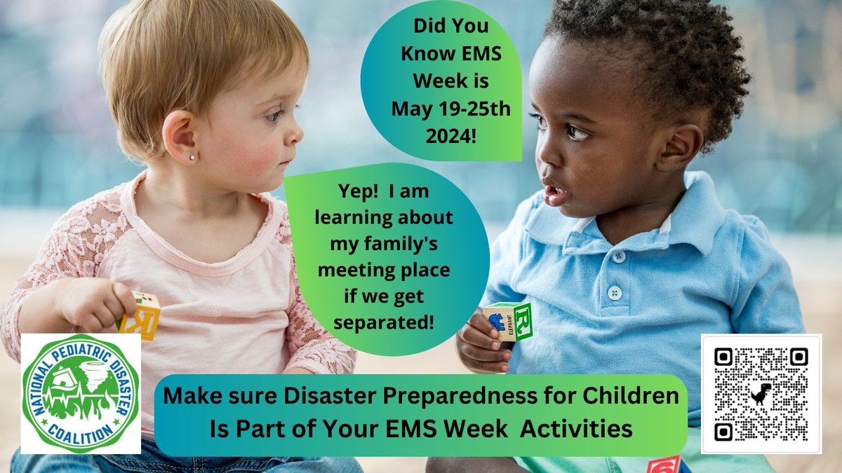 Everyone needs a family reunification plan, especially when you have children at daycare or school. These resources from @NCMEC help you #PrepTheKids. missingkids.org/blog/2022/disa…

@iaem @fema @schoolnurses @ChildCareAware @SchoolSafetyGov @CDCemergency @ASPRgov @pedspandemic
