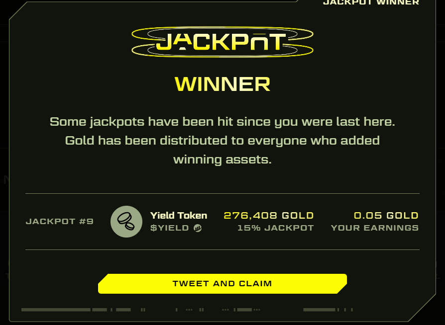 Dang, my second jackpot on @Blast_L2 by @CryptoValleys ! 🌾

Well despite me buying $YIELD at its peak, a jackpot is a jackpot -- will take it no matter what 🤝

Just like @themansion_eth said, 'Onto the next!'