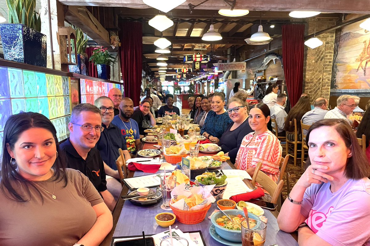 .@AlieISD @AliefISD_FAF and I enjoyed our planning session today with the Fine Arts department Lead Teachers. Building our bridge one 🧱 at a time. Working on our back to school Summit Days for our department. #WorkHardPlayHard #DreamTeam