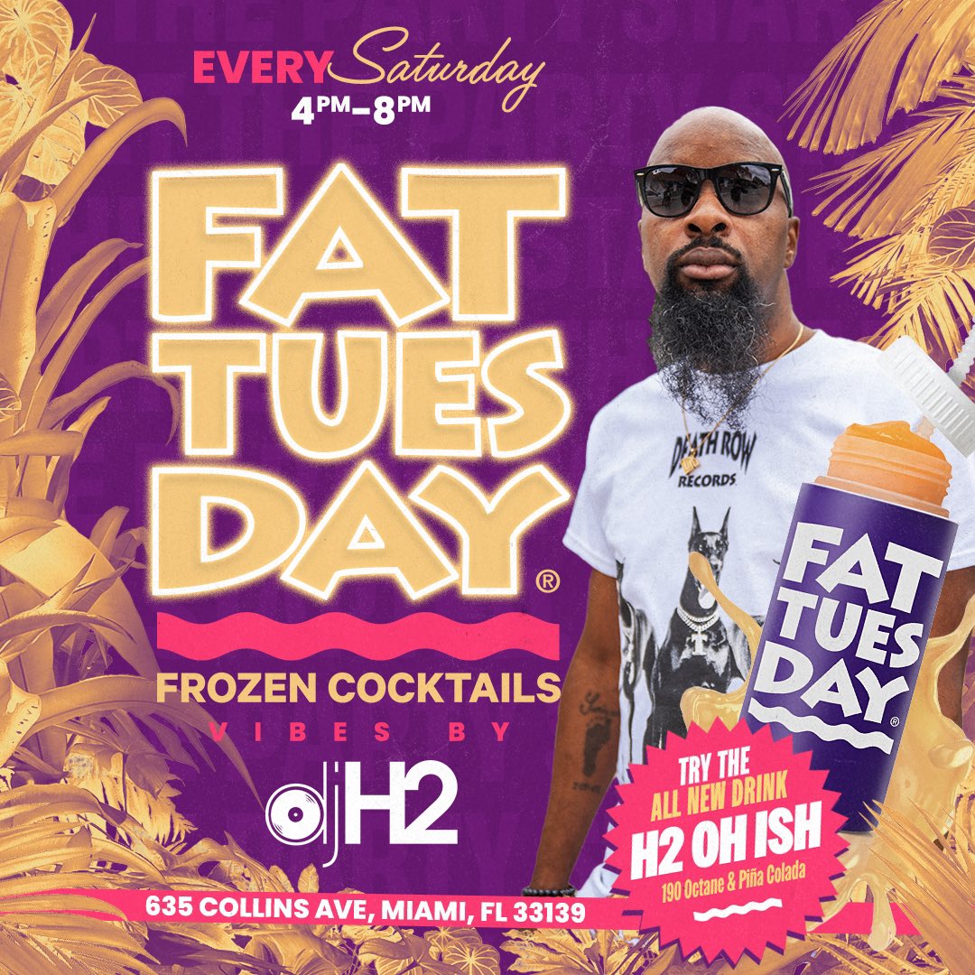 Meet me at Fat Tuesday, South Beach right now‼️ Vibes will be set ⚡️⚡️⚡️