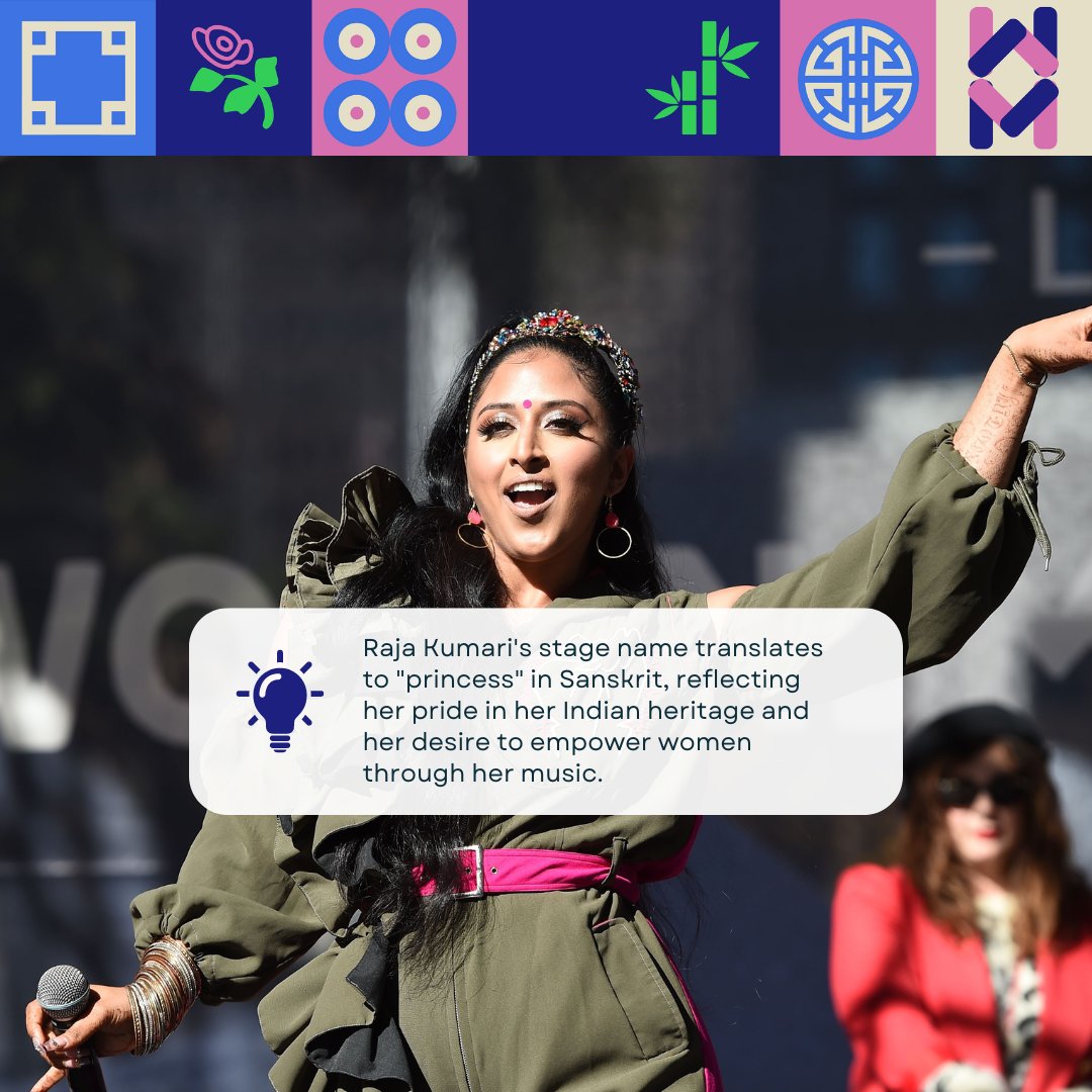 .@TheRajaKumari is a GRAMMY-nominated rapper, songwriter and singer. Throughout her career, Raja has collaborated with various artists. 🎶 She has also dedicated time to philanthropic efforts, television presenting, and producing songs under her own label. #AAPIHeritageMonth