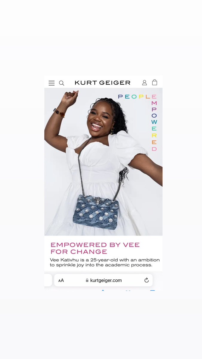 ahhhhh she’s a cover girl! Thank you <a href="/KurtGeiger/">Kurt Geiger</a> for giving me the chance to share my story and mission on such a cool platform!!