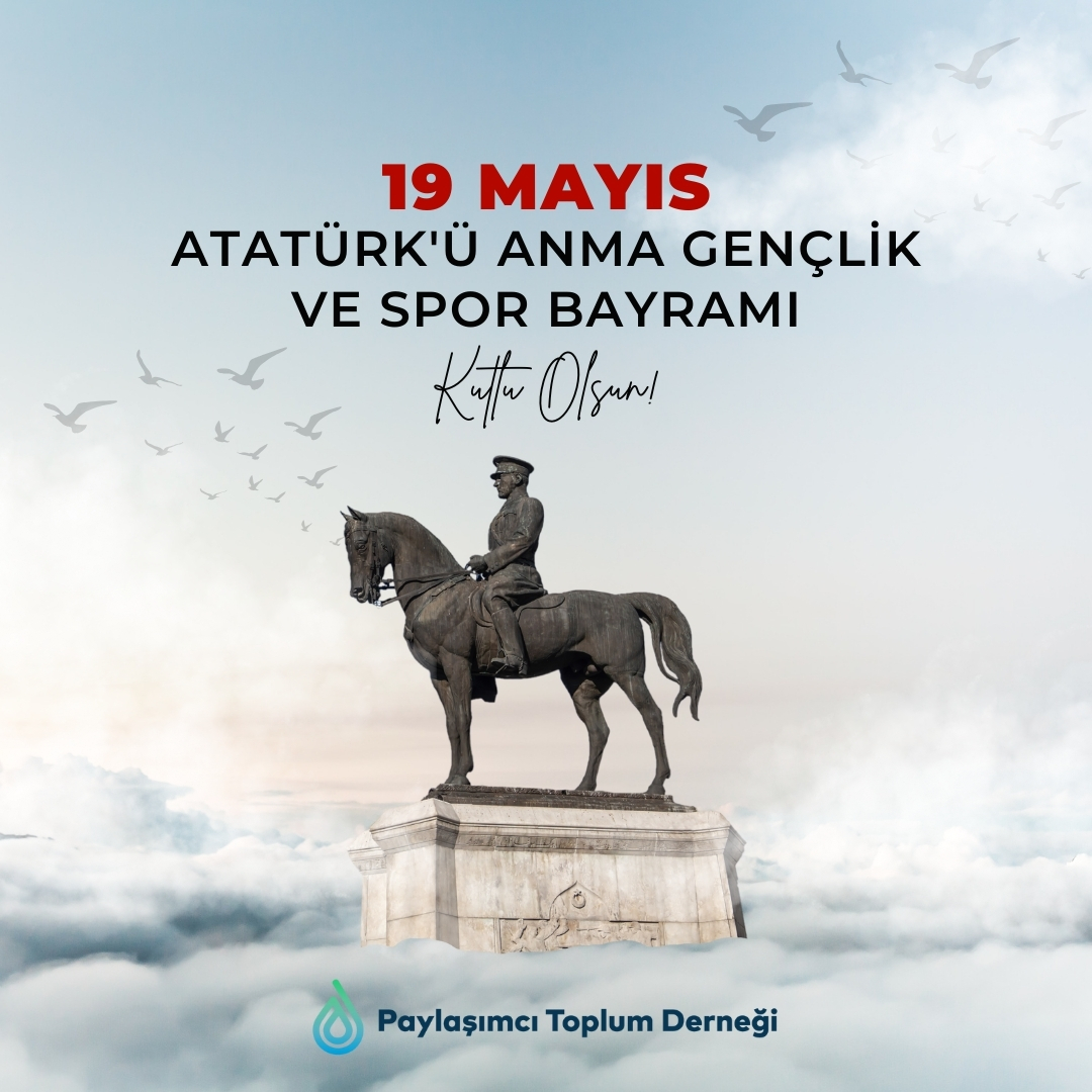 Tüm gençlerimizin ve milletimizin 19 Mayıs Atatürk’ü Anma, Gençlik ve Spor Bayramı’nı kutluyor, başta Cumhuriyetimizin kurucusu Büyük Önder Mustafa Kemal Atatürk olmak üzere; tüm kurtuluş kahramanlarımızı ve aziz şehitlerimizi rahmet, minnet ve şükranla anıyoruz. 🇹🇷