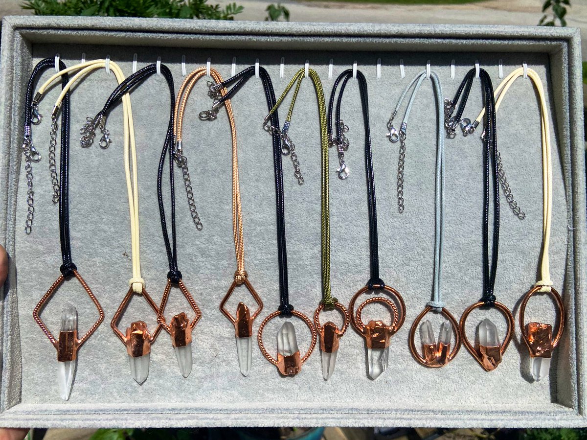 Copper quartz pendants✨