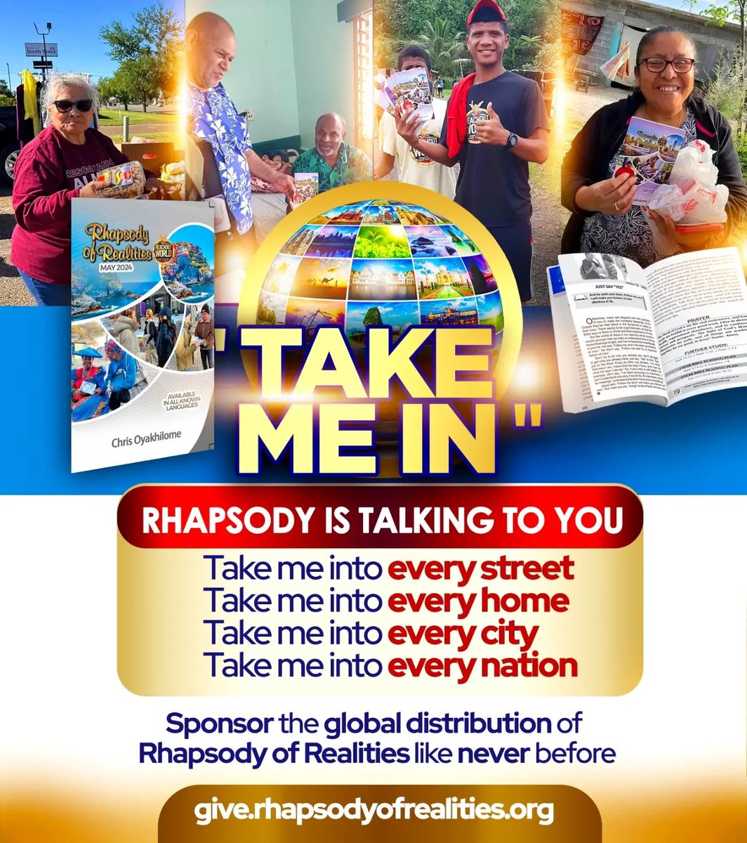 thelma_duru's tweet photo. Habakkuk 2:14 NIV For the earth will be filled with the knowledge of the glory of the LORD as the waters cover the sea.

Reaching the world through Rhapsody of Realities. Save a soul by being a Partner. https://t.co/rHDATrGfjR