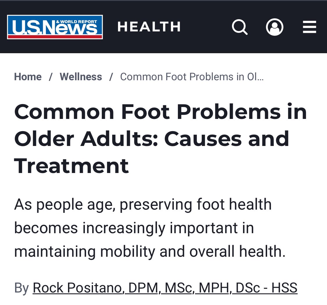 Never underestimate the importance of caring for your hardworking feet, especially as you age. Foot pain isn't inevitable with proper care. 
Check out my article on <a href="/USNewsHealth/">U.S. News Health</a> 

health.usnews.com/wellness/artic…