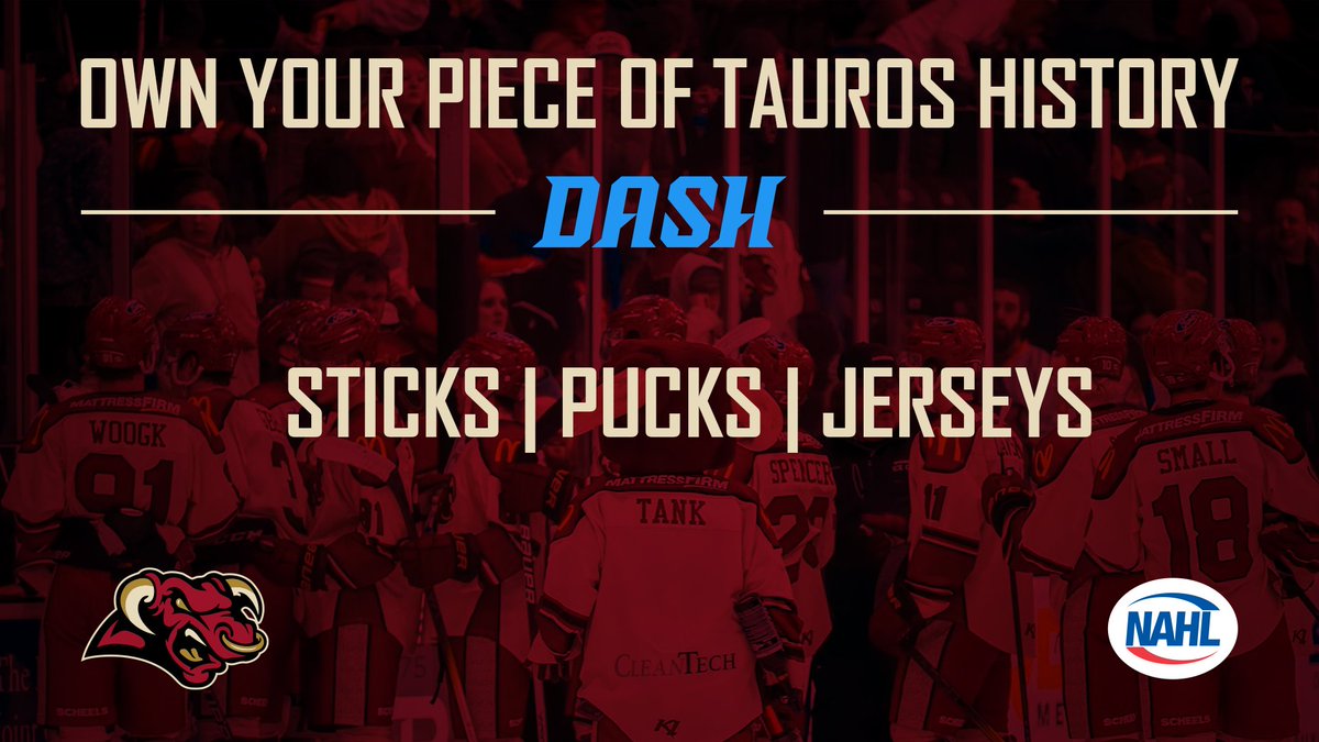 Win game used pucks, sticks, jerseys, and more through the Tauros Dash page! The auction for Game 2 of the Robertson Cup Semifinals is open now! Use the link below to start bidding 💪🏽 #MakeTheMythALegend #ChargeAhead fans.winwithdash.com/auction/664375…