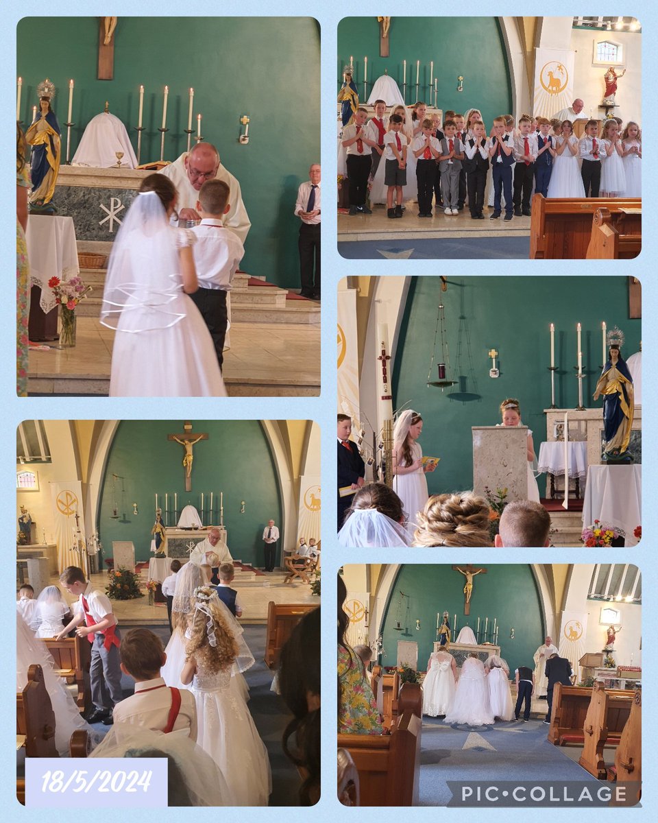 A wonderful celebration today for the final group of Year 3 pupils receiving the special sacrament of Holy Communion, beautiful readings and singing from the children, A big Thank you to all our families, staff and of course , Father Damien for such a beautiful service today 🙏🏻