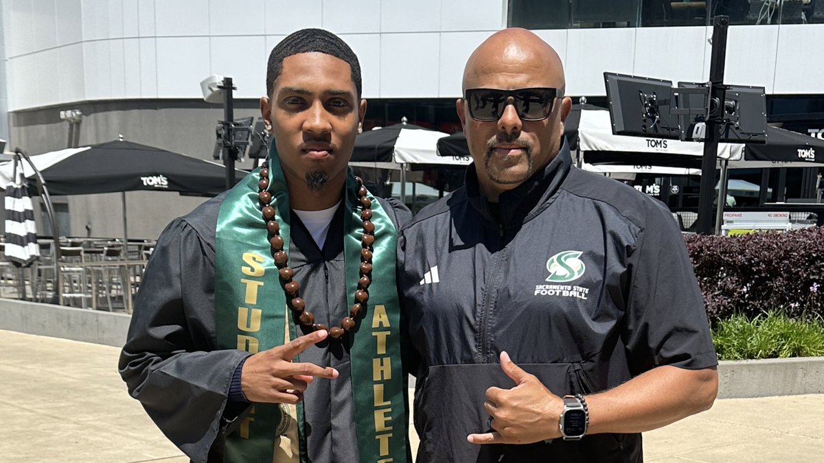 #SacStateGraduation Continues! Three more Sacramento State Defensive Backs, take that ‘walk’ today - earning their degree! It’s been a pleasure to work with these guys! All from different paths, all will forever be linked. Appreciate all the hard work you guys put in! #SHARKs