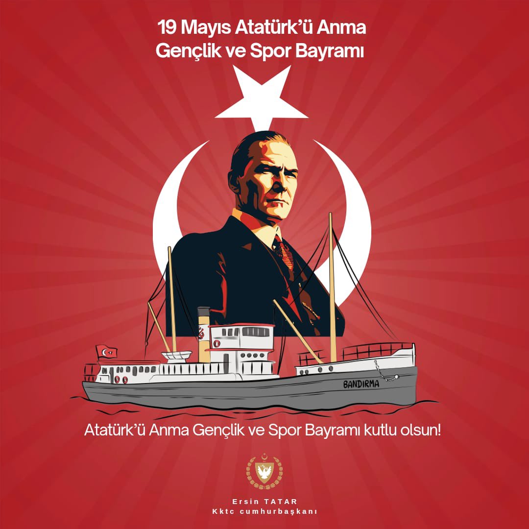 Gazi Mustafa Kemal Atatürk’ün gençlere duyduğu güven ve inancı, her zaman olduğu gibi bugün de yüreğimizde taşıyor ve onun izinde kararlılıkla yürüyoruz. 19 Mayıs Atatürk’ü anma, Gençlik ve Spor Bayramımız kutlu olsun.