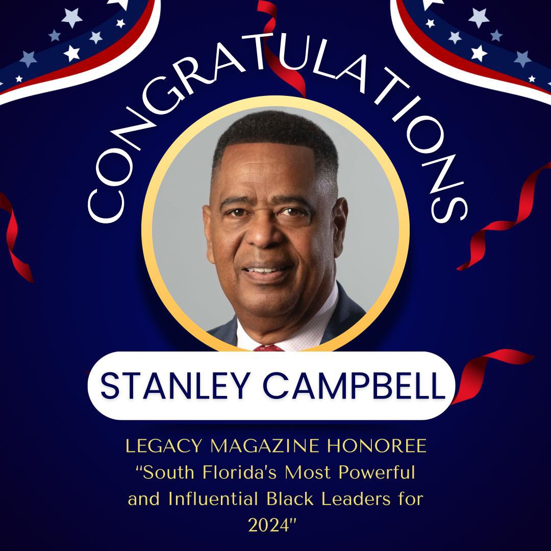 I am grateful to be honored today at the 20th Anniversary Gala Celebration of Legacy Magazine in Miami Beach, FL. Thank you for recognizing me as one of South Florida’s most powerful and influential Black business leaders for 2024!

#LegacyMagazine #SouthFlorida #BlackBusiness