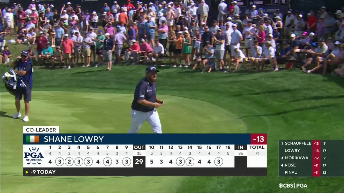Unreal round from Shane Lowry. He heads to the 18th with a shot at the lowest round in major championship history.