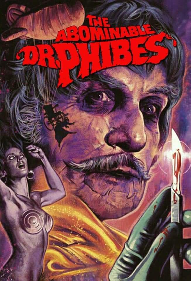 Happy 53rd anniversary to the wonderfully camp classic 'The Abominable Dr Phibes', starring the iconic Vincent Price.