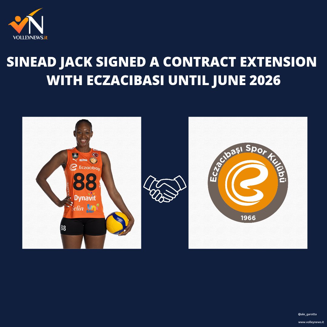 🚨 DONE DEAL - In the last few months, Sinead #Jack extended her contract with @EczacibasiSK for one more season: new deal until June 2026. #VolleyNews #volleymercato