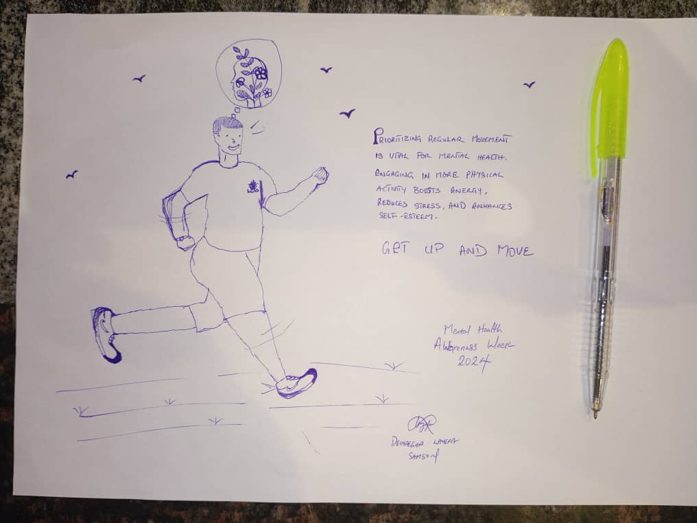 Leadproject8's tweet photo. 6 - GO ART Today we make art of any type portraying the importance of movement to mental health wellness.  
Well done @samson_layefa_and Amanda Odietie 
#mentalhealthawearnessweek2024 #leadcommunityfoundation #movementforhealth #Movement2024Day https://t.co/gRNvNlH8eb