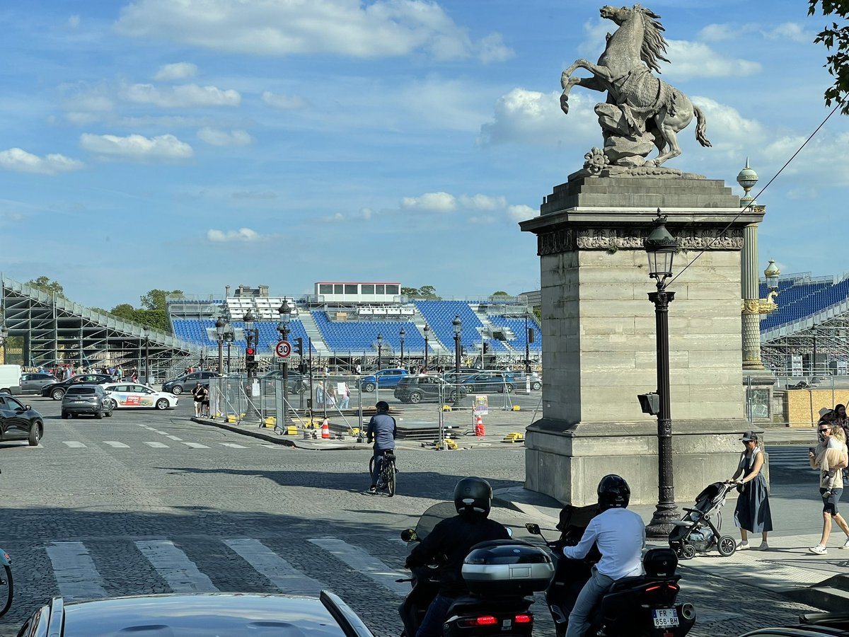 .. just over 2 months until the #2024ParisOlympic (26th July) the city is preparing with some very familiar and notable venues hosting events! Like Place de la Concorde for BMX, skateboarding $ 3x3 basketball!