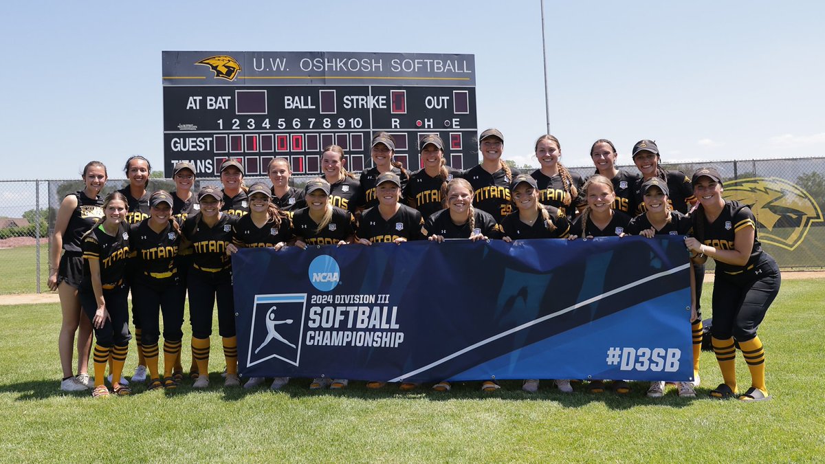 UW-Oshkosh Athletics (@uwoshkoshtitans) on Twitter photo .<a href="/UWOSoftball1/">UW-Oshkosh Softball</a> Captures <a href="/NCAADIII/">NCAA Division III</a> Regional Title At Home🥎🏆
📰uwoshkoshtitans.com/sports/sball/2…
The Titans will face Trine in the Super Regional on Thursday and Friday📅
#GoldStandard .<a href="/UWOSoftball1/">UW-Oshkosh Softball</a> Captures <a href="/NCAADIII/">NCAA Division III</a> Regional Title At Home🥎🏆
📰uwoshkoshtitans.com/sports/sball/2…
The Titans will face Trine in the Super Regional on Thursday and Friday📅
#GoldStandard