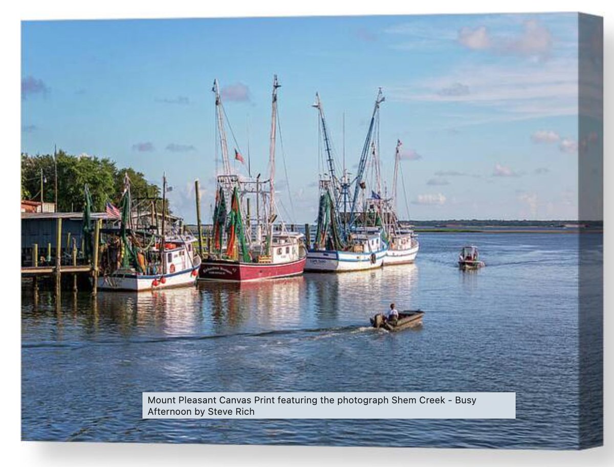 The charm of Shem Creek in Mount Pleasant
3-steve-rich.pixels.com/featured/shem-…

#ShemCreek #MountPleasant #Boardwalk #SunsetViews
#CoastalLiving #ShrimpBoats
#Marshland #SouthernCharm
#SeafoodLovers #CraftBeer