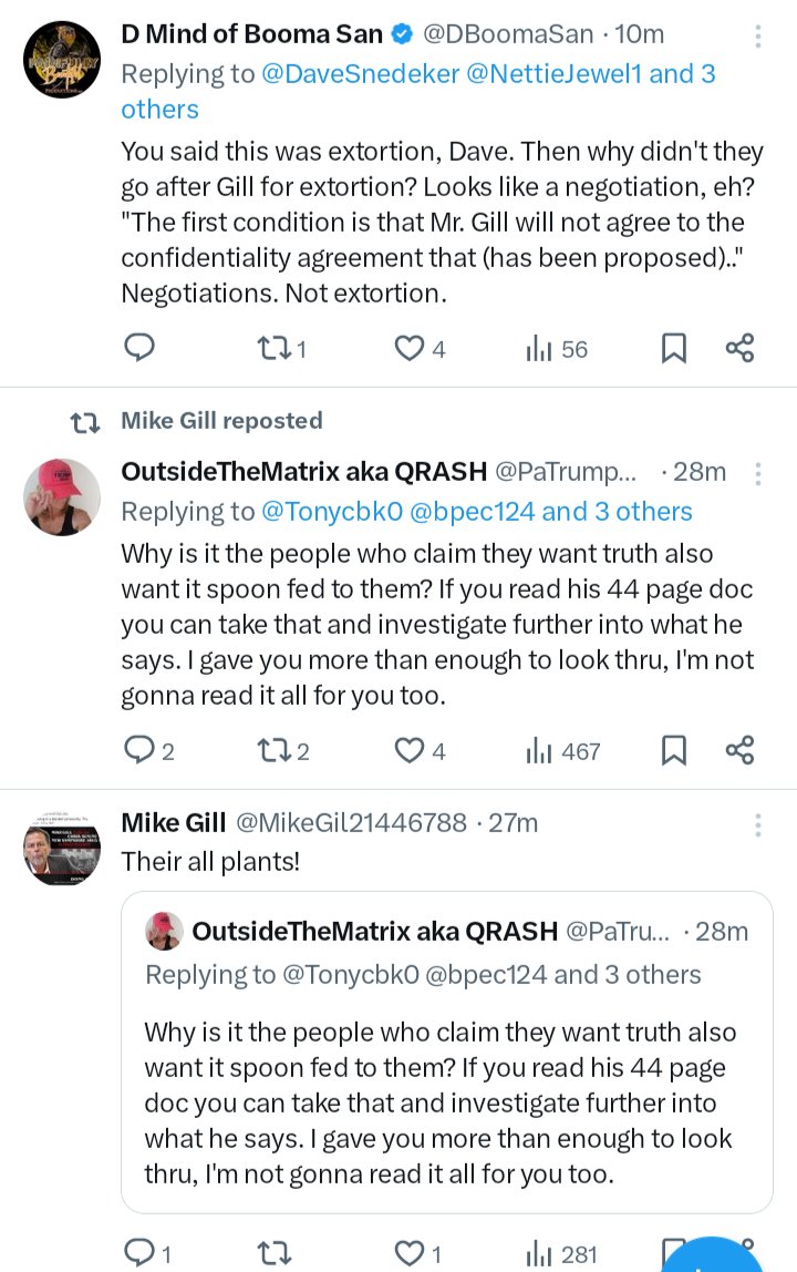 Instead of Mike Gill addressing the bullshit about the 'settlement offer,' which he was using to abuse me, he has these low IQ goons do it for him. He shares this bullshit to pretend what he says is true 

And calls everyone who doesn't believe him...'plants.'