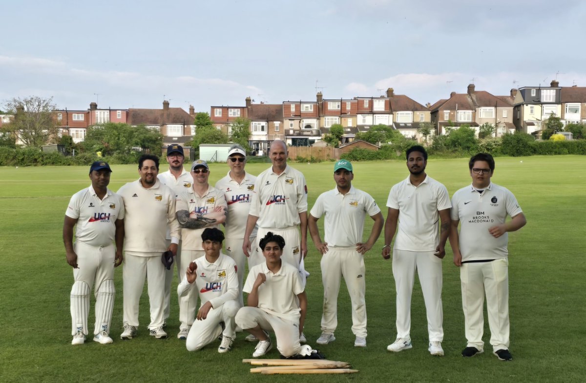 Joe Nickel (@pointyconehead) on Twitter photo Tremendous victory with this shambolic bunch of misfits today; brutally dispatching sworn enemies Stoke Newington. Next pic we'll get trees in the background, rather than reveal the grim wasteland of the Peter May Sports Centre... <a href="/crouchendcc/">Crouch End Cricket</a> Tremendous victory with this shambolic bunch of misfits today; brutally dispatching sworn enemies Stoke Newington. Next pic we'll get trees in the background, rather than reveal the grim wasteland of the Peter May Sports Centre... <a href="/crouchendcc/">Crouch End Cricket</a>