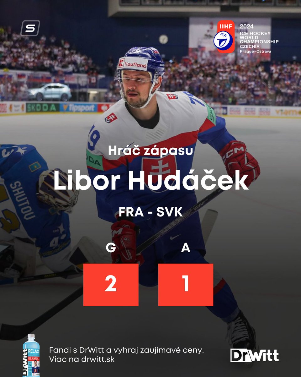 🏒Libor Hudáček má na šampionáte už 5 gólov a 4 asistencie. 👏

#sportnet #hokej #mensworlds #iihf #msvhokeji2024 #hockeyslovakia #liborhudacek #playerofthegame