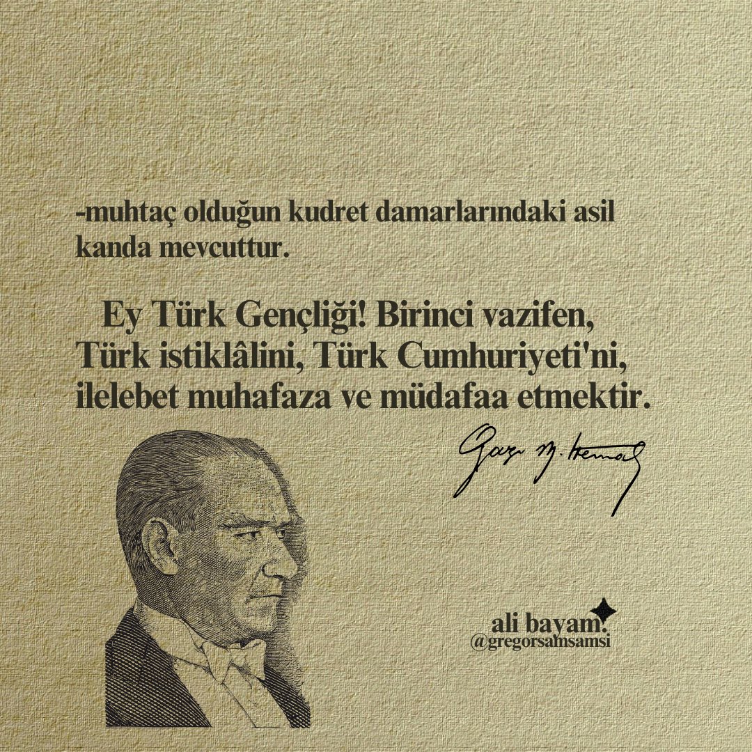 Gazi Mustafa Kemal Atatürk’ün ışığında, sonsuza. 19 Mayıs Atatürk’ü Anma Gençlik ve Spor Bayramımız kutlu olsun. #19MayısGururla