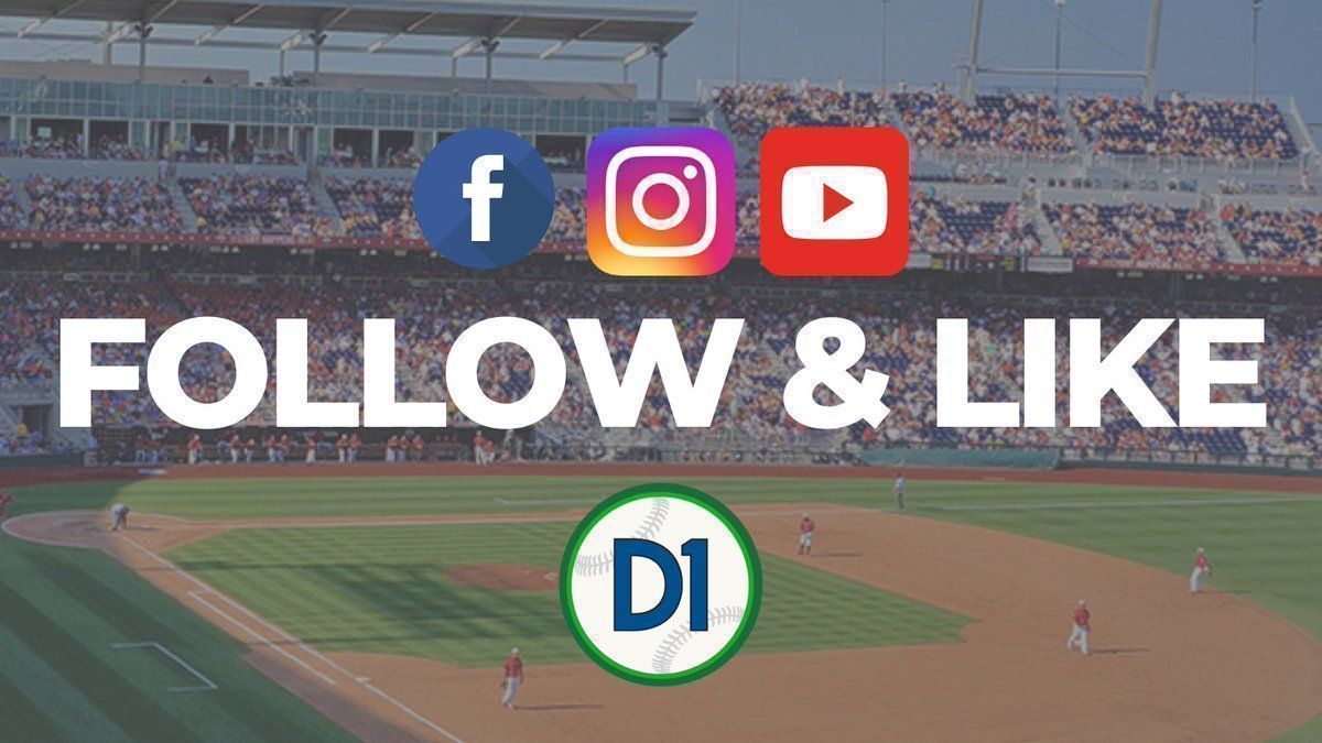 Can’t get enough of D1Baseball? Be sure to follow us on all of our social channels! 👇 Facebook ➡️ buff.ly/3WJ4WgC Instagram ➡️ buff.ly/4bBetdO YouTube ➡️ buff.ly/4dIvPYc