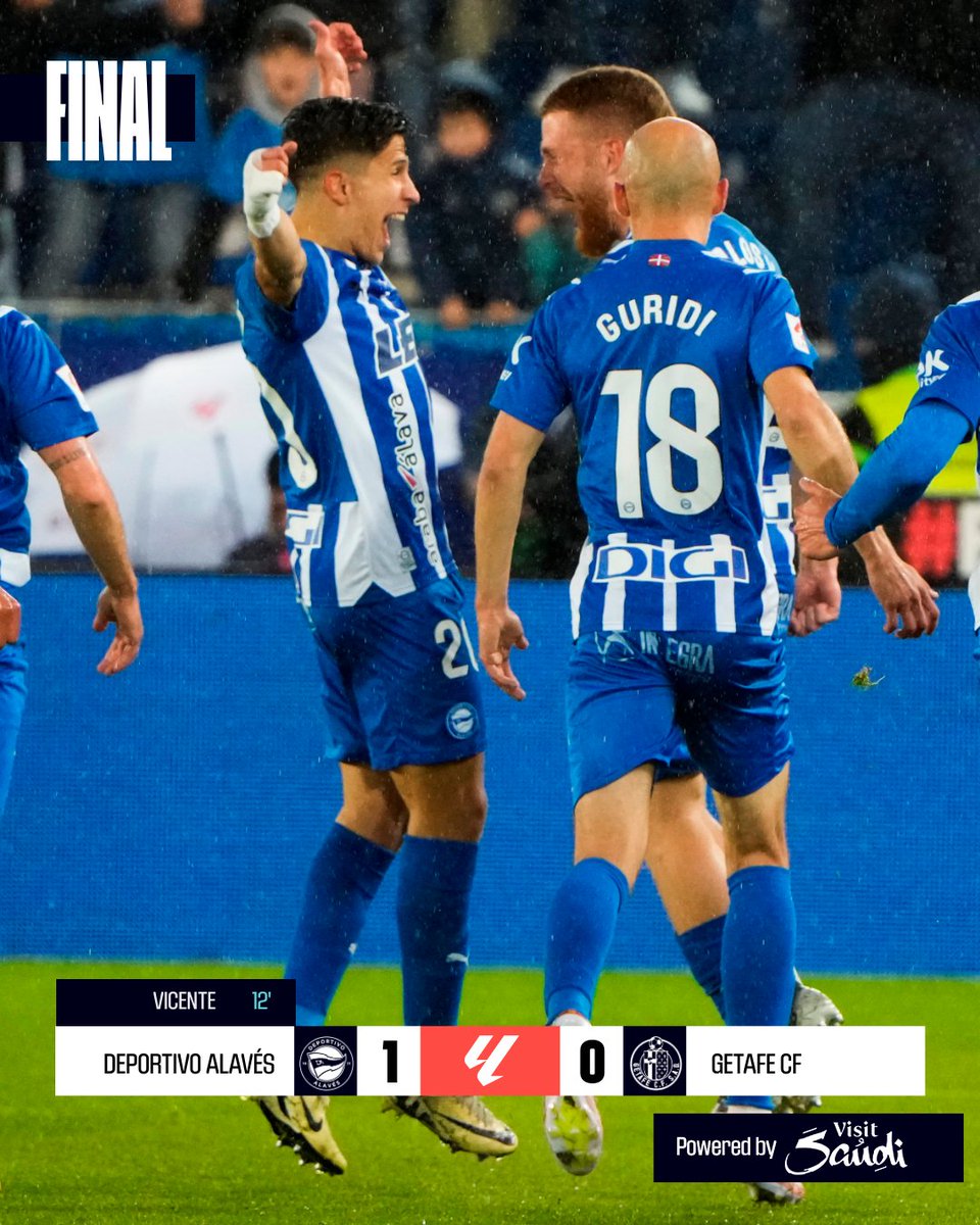 #LaLiga #J37 Partido Finalizado 

<a href="/Alaves/">Deportivo Alavés</a> 1 <a href="/GetafeCF/">Getafe C.F.</a> 0 

1 - 0 Carlos Vicente